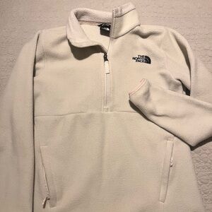 White Northface crewneck jacket